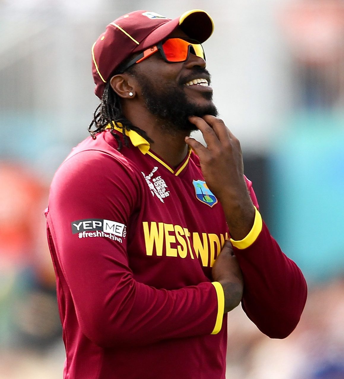 Chris Gayle Smiling Pictures In Ground