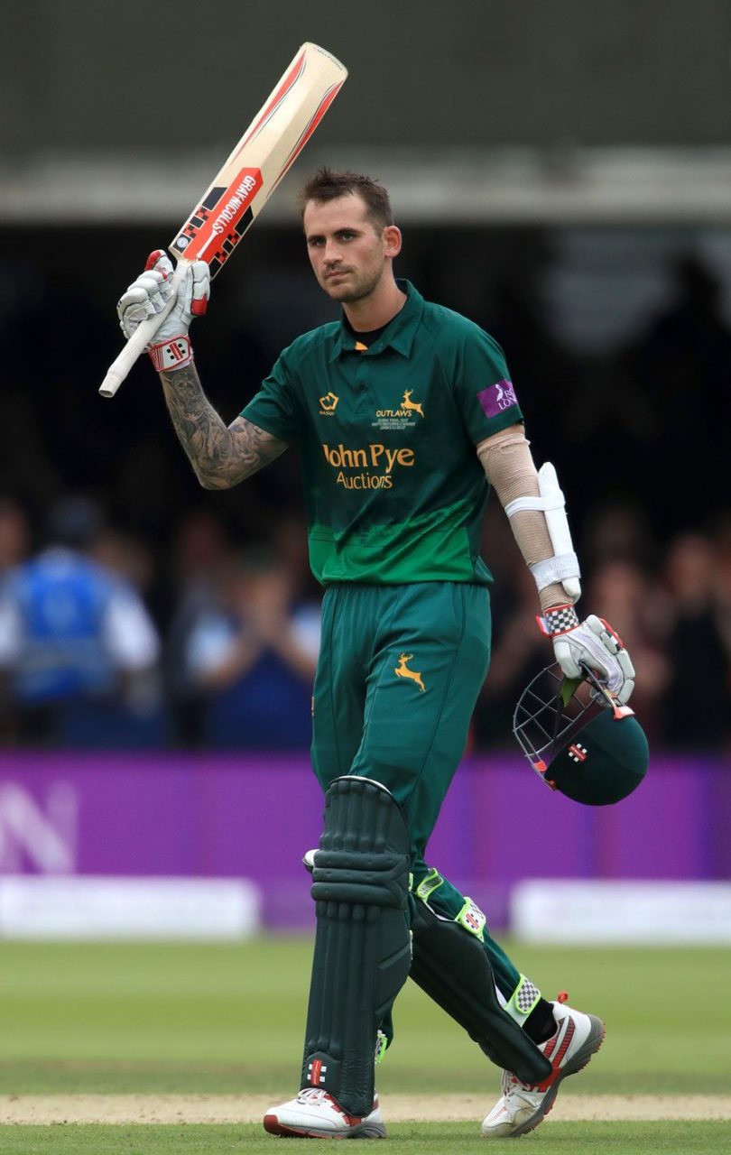 Alex Hales Celebrates His Hundred