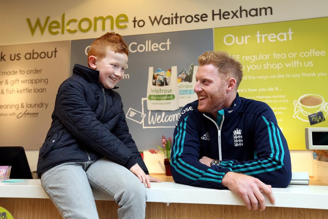 Ben Stokes And His Young Fan Oliver Napier