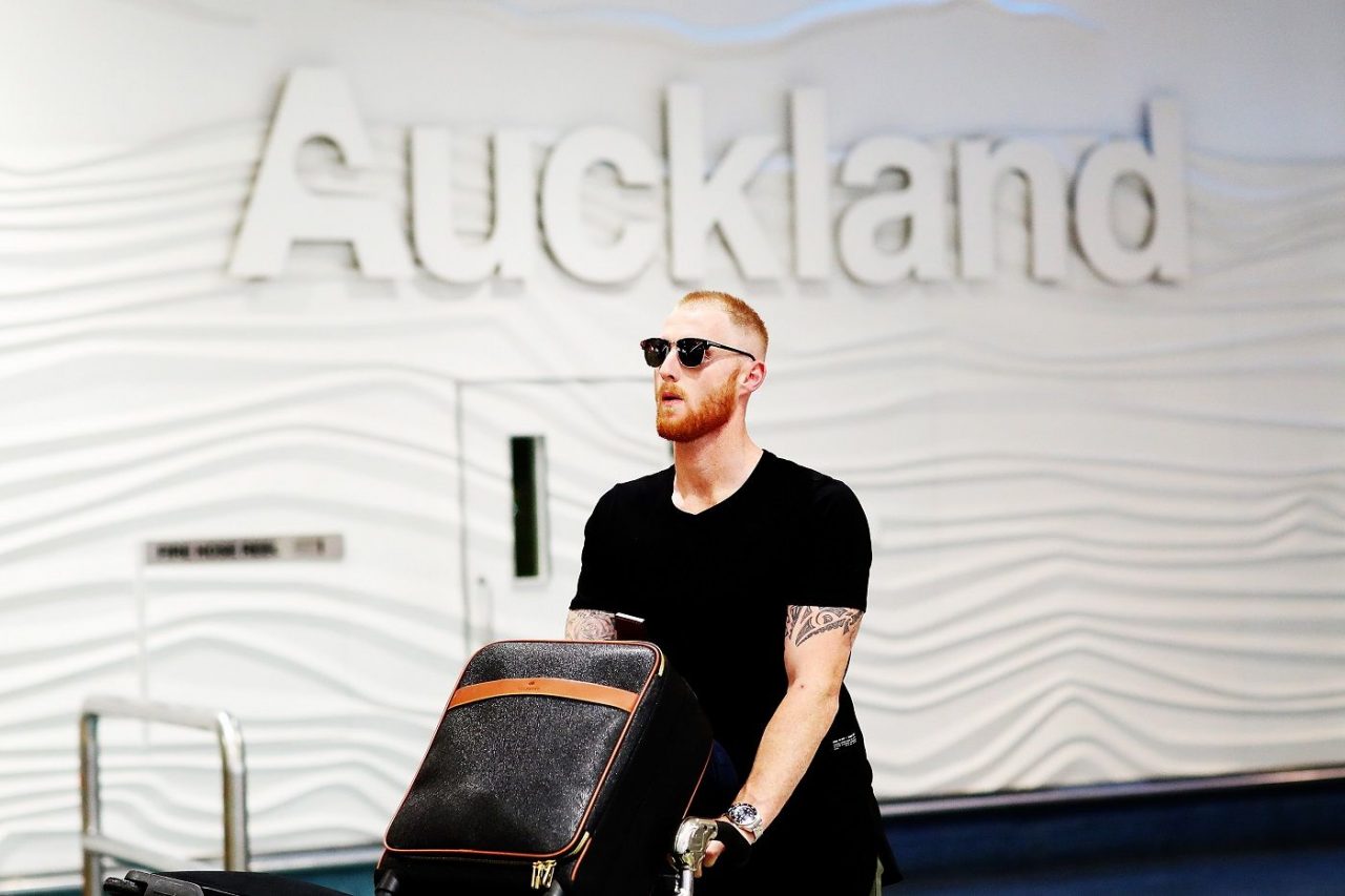 Ben Stokes Arrives At Auckland Airport