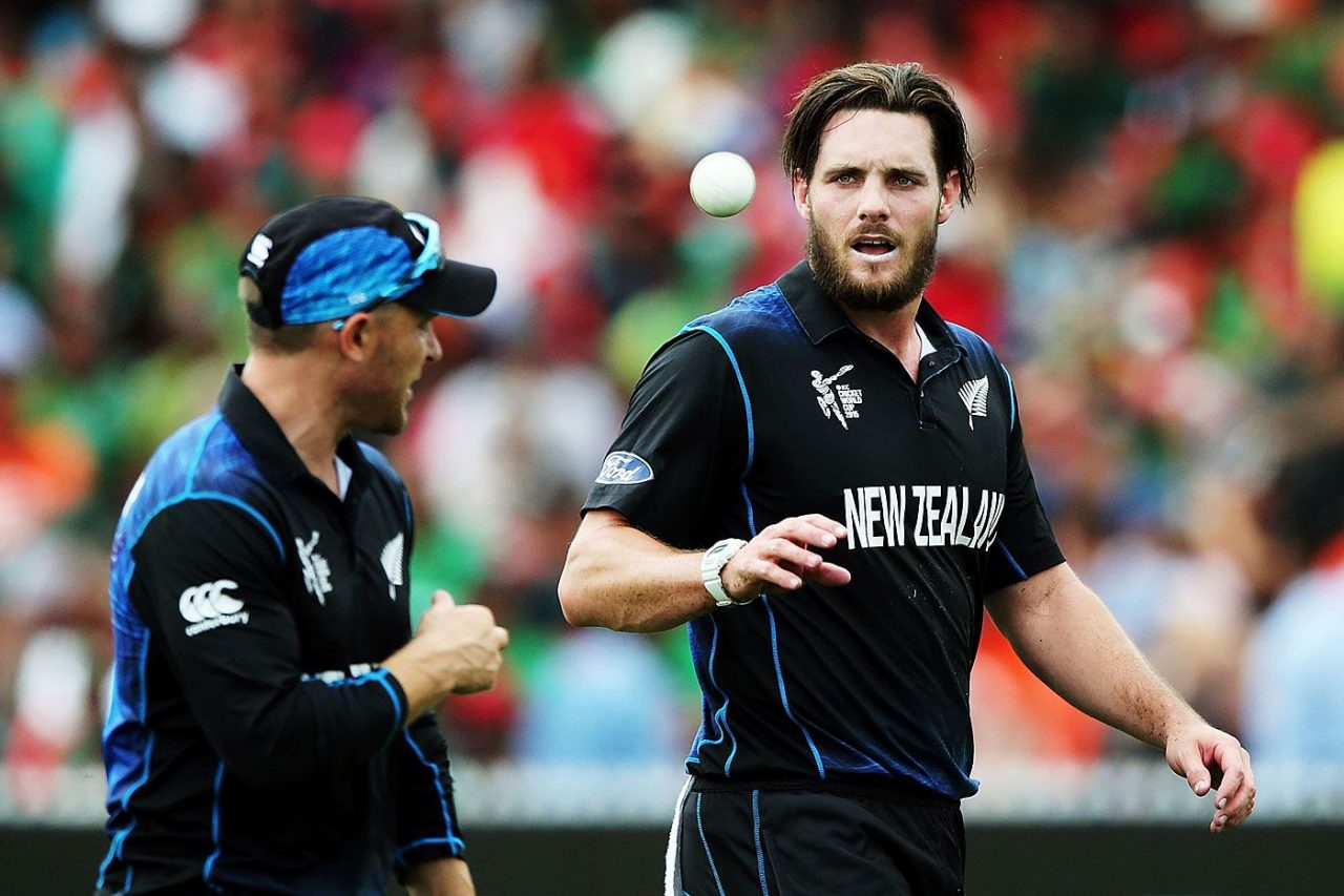 Brendon McCullum Tosses The Ball To Mitchell McClenaghan