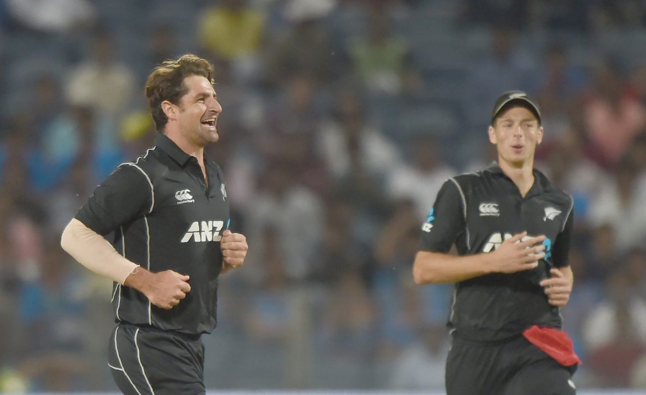 Colin De Grandhomme Celebrates The Wicket