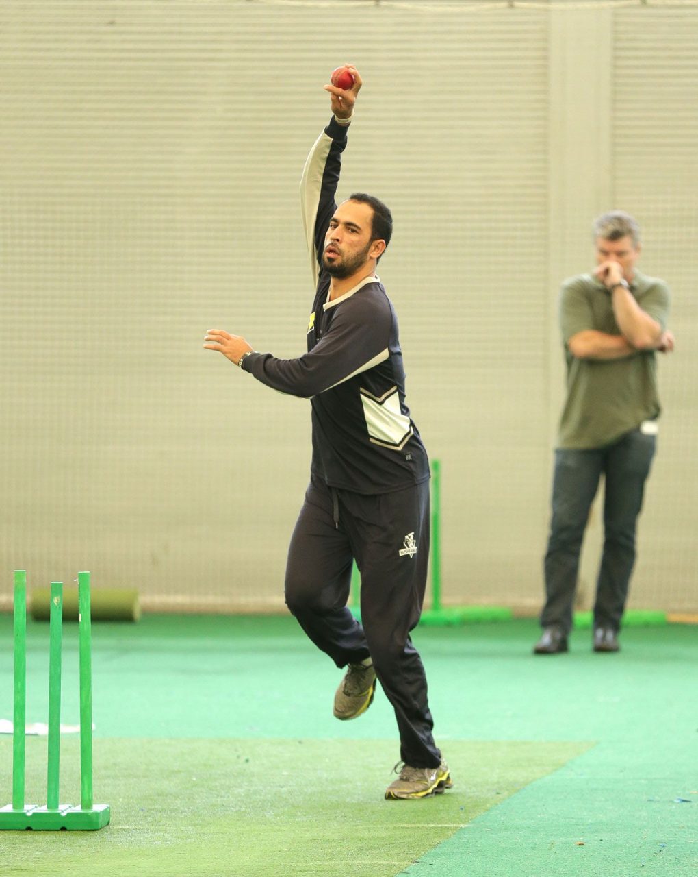 Fawad Ahmed Bowling Practice