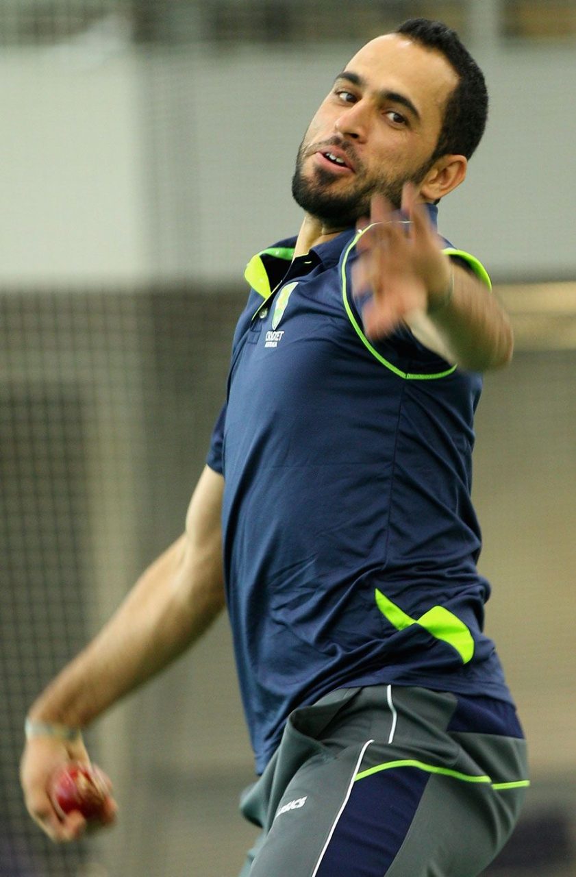 Fawad Ahmed Bowls In The Nets