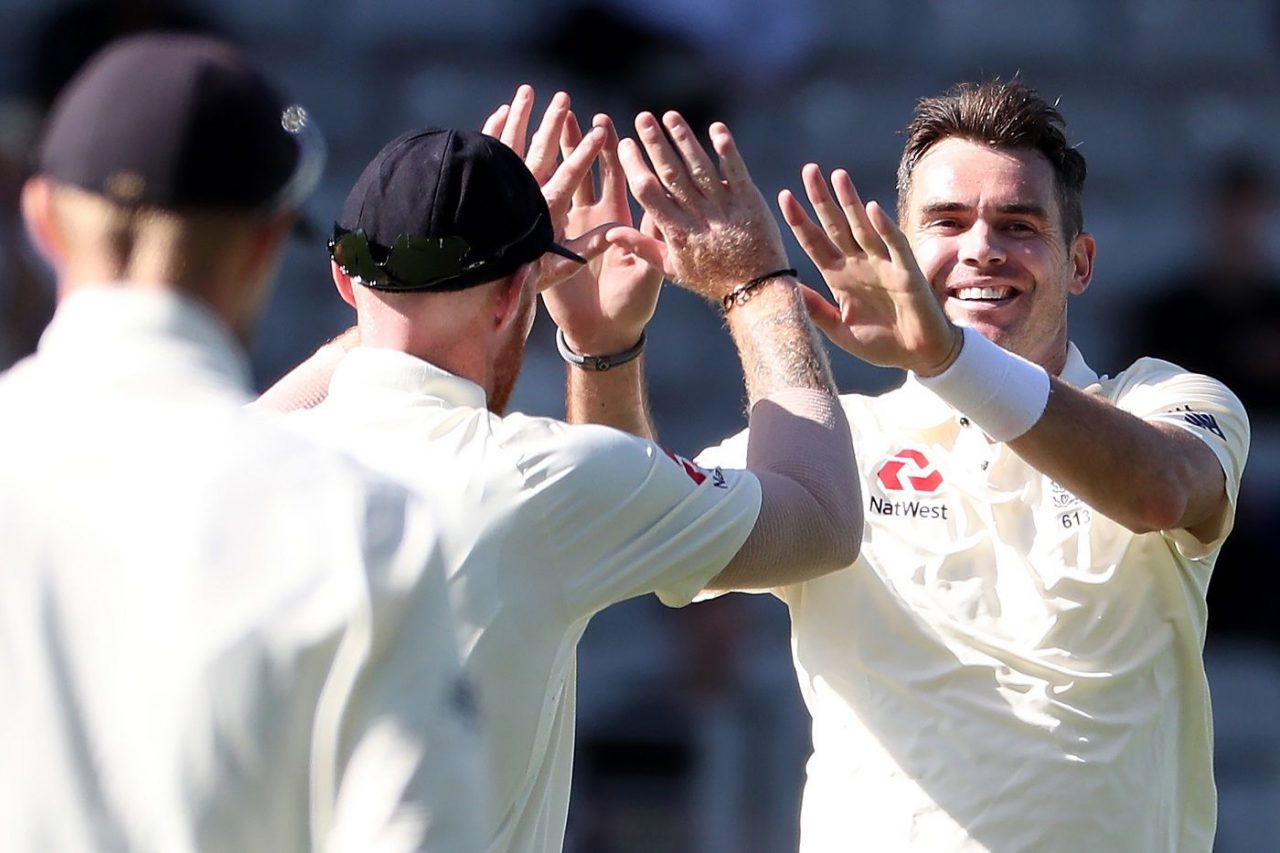 James Anderson Celebrates A Wicket