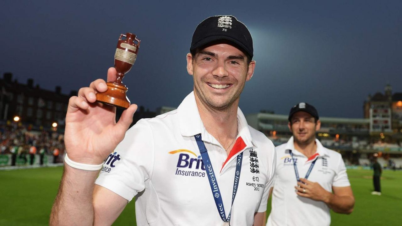 James Anderson With His Trophy