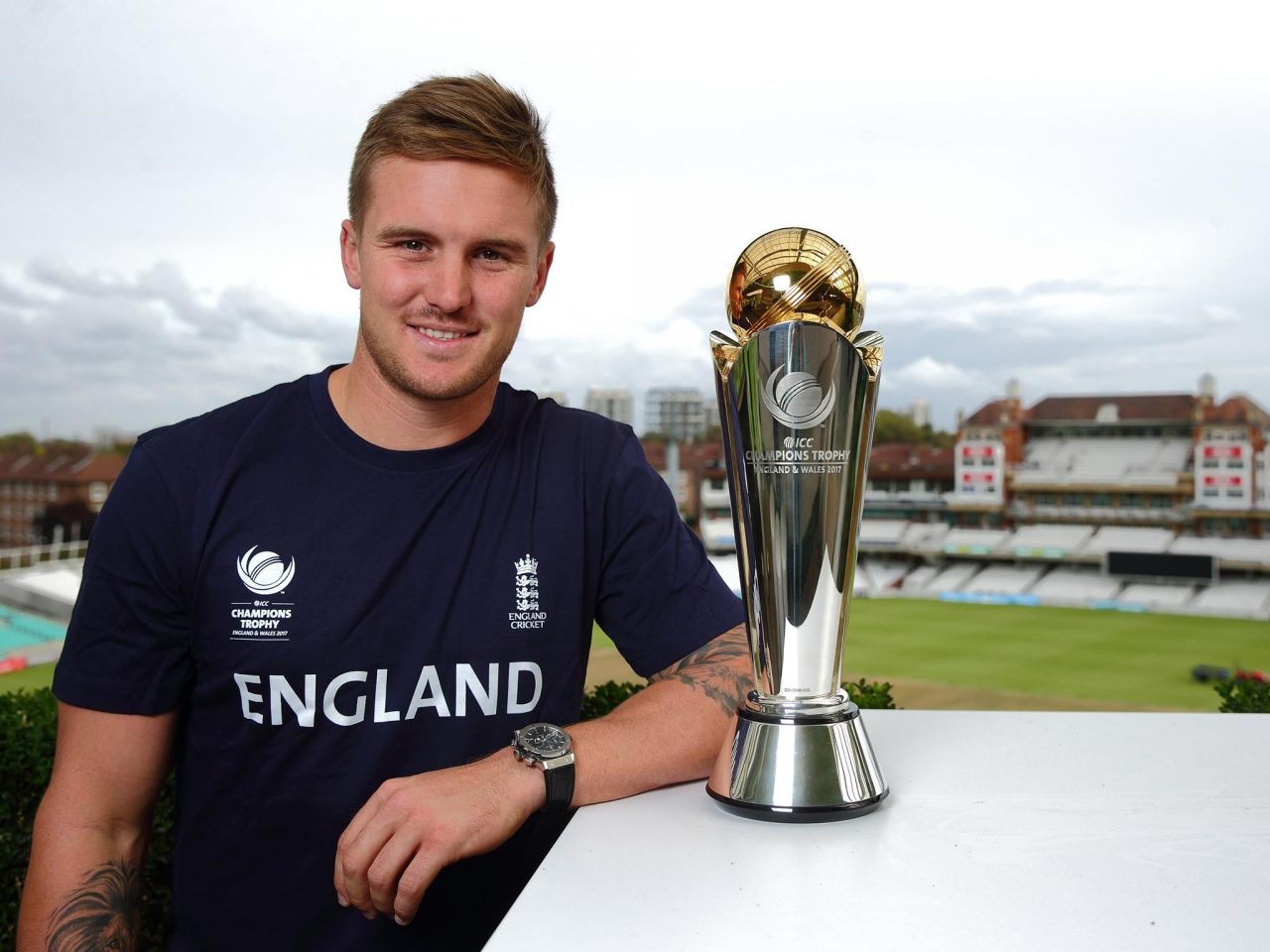 Jason Roy With His Trophy