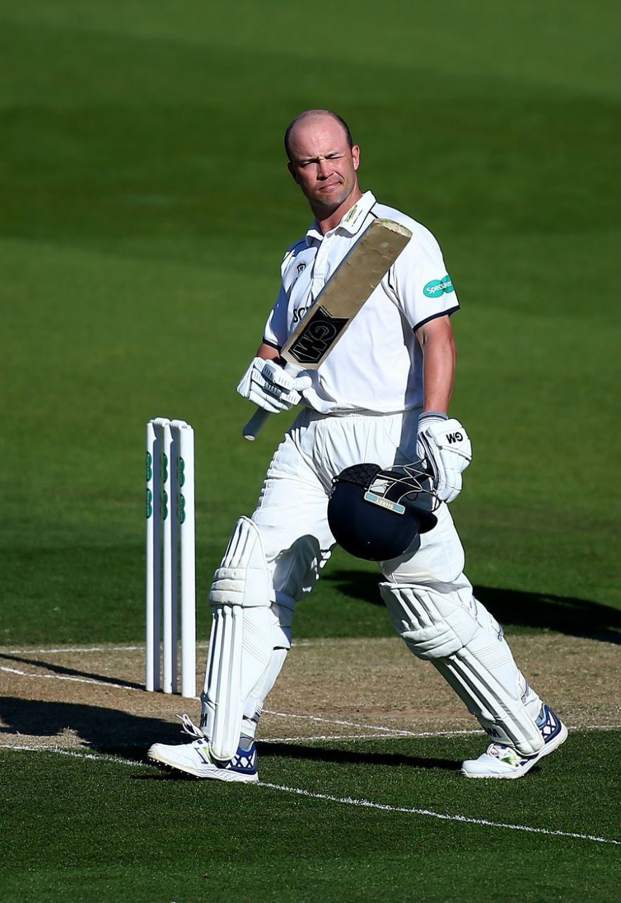 Jonathan Trott Celebrates His Rearguard Century