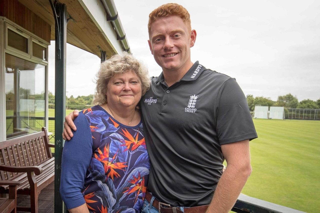 Jonny Bairstow With His Mother