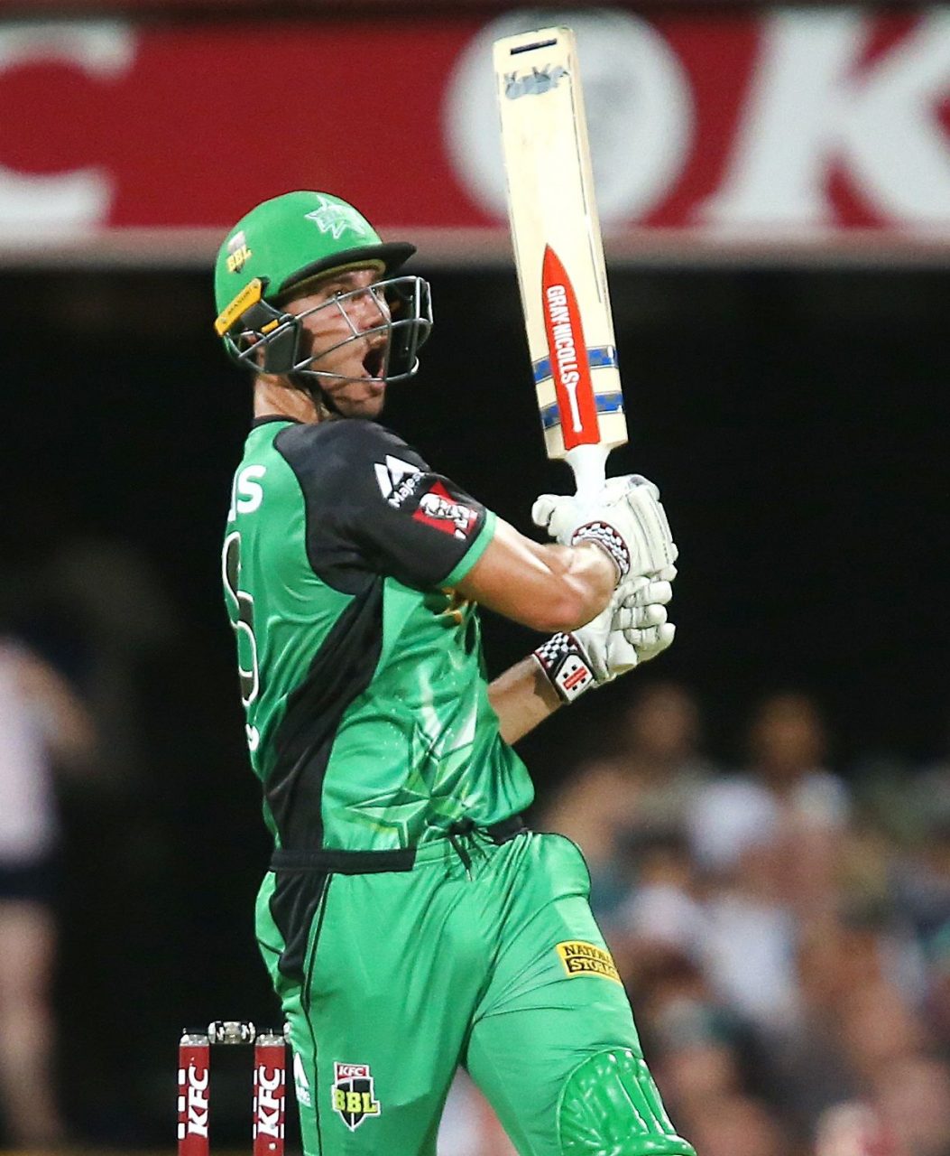 Marcus Stoinis Watches The Ball Sail Away