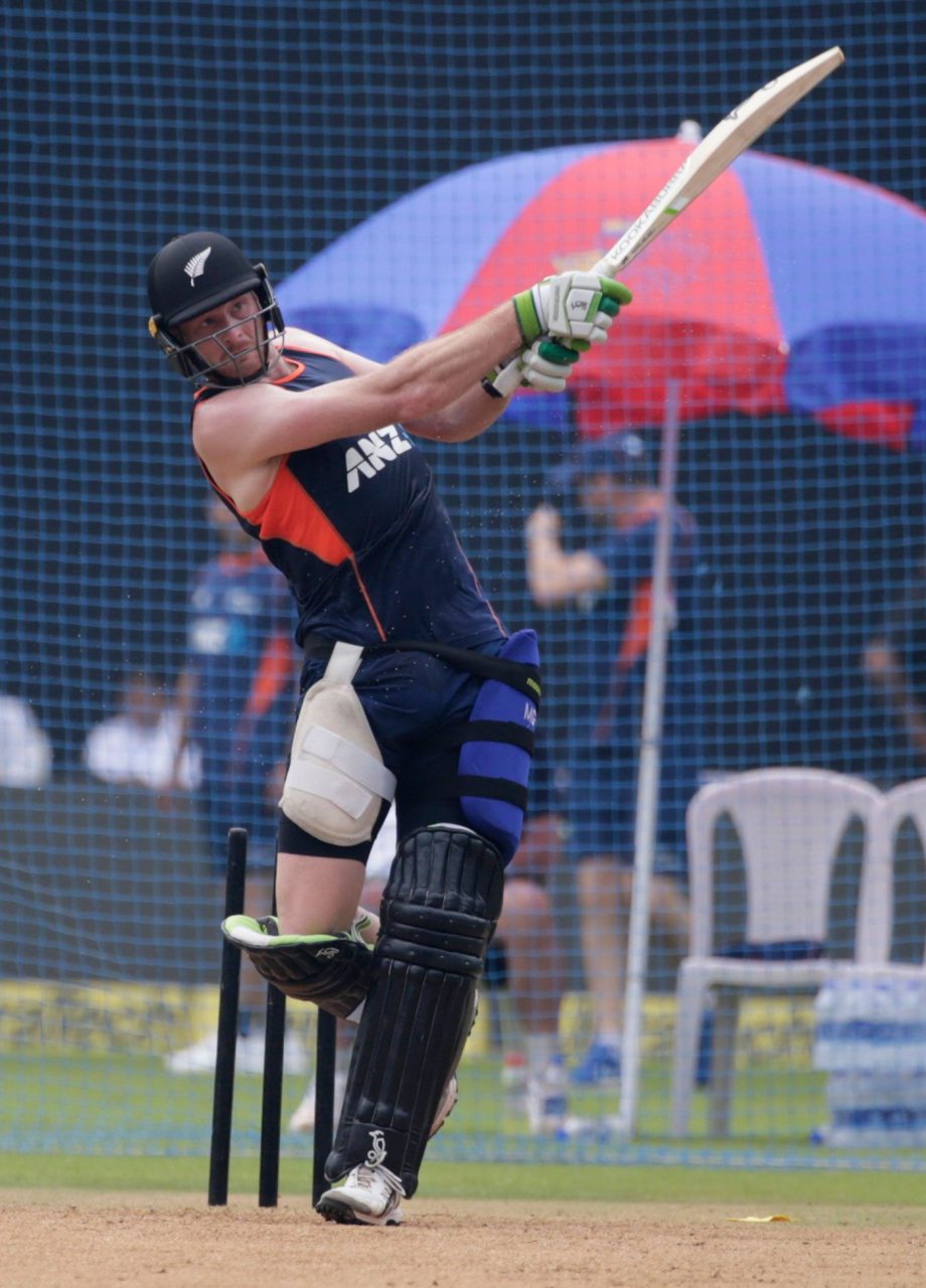 Martin Guptill Bats During Practice Session