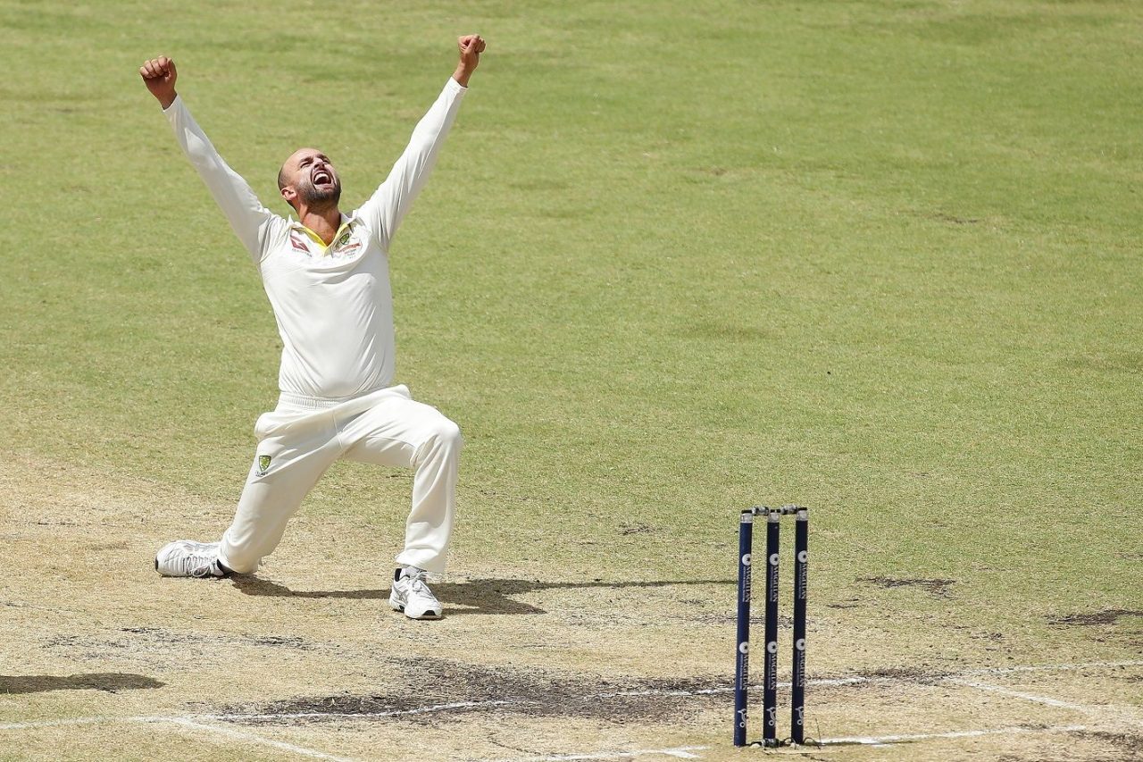 Nathan Lyon Roars Out After Wicket