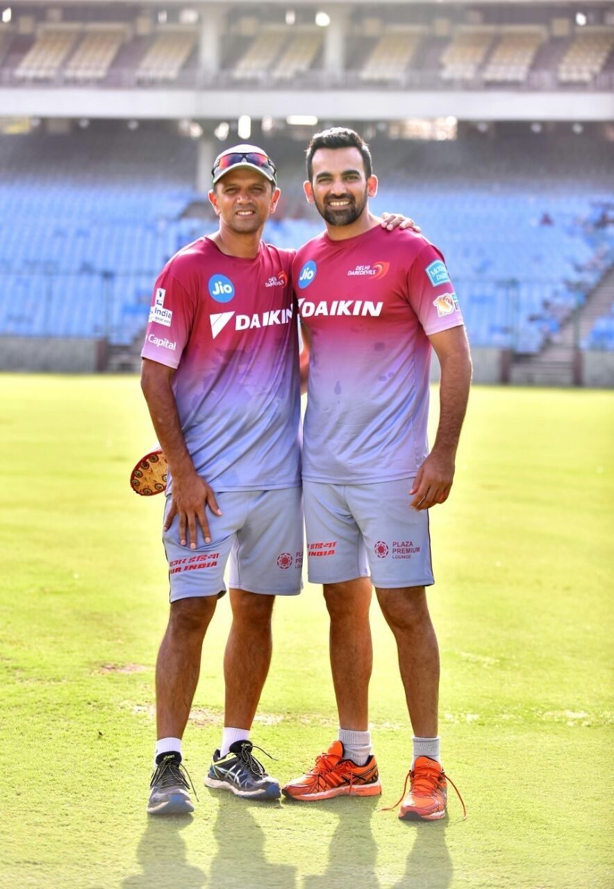 Rahul Dravid And Zaheer Khan At Training Session