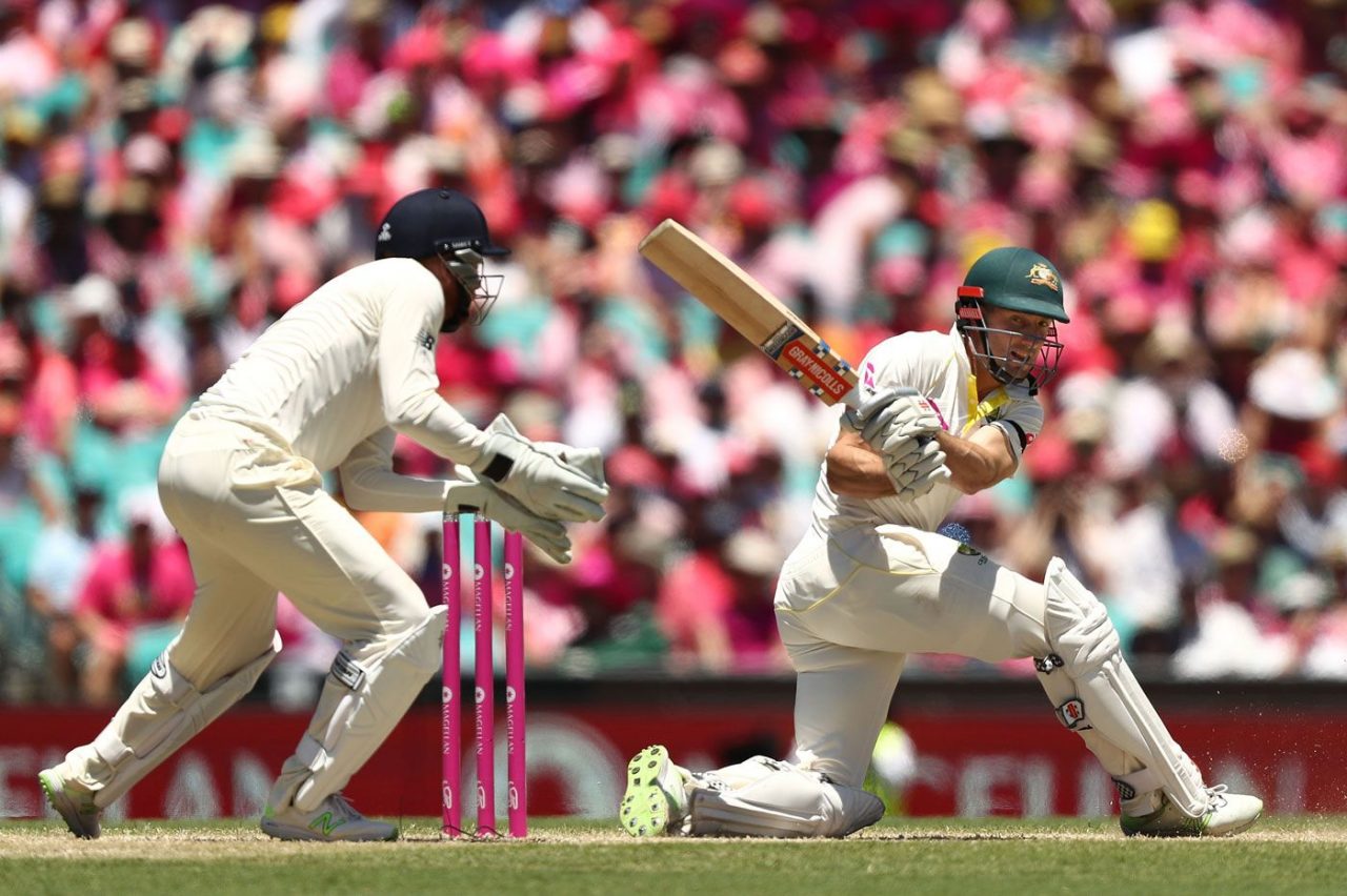 Shaun Marsh Gets Down To Sweep Shot