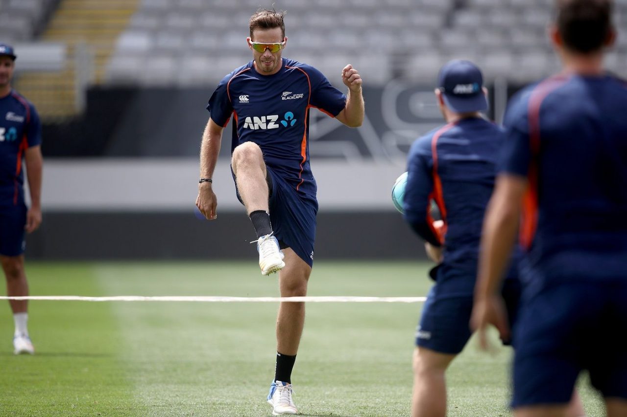 Tim Southee At A Training Session