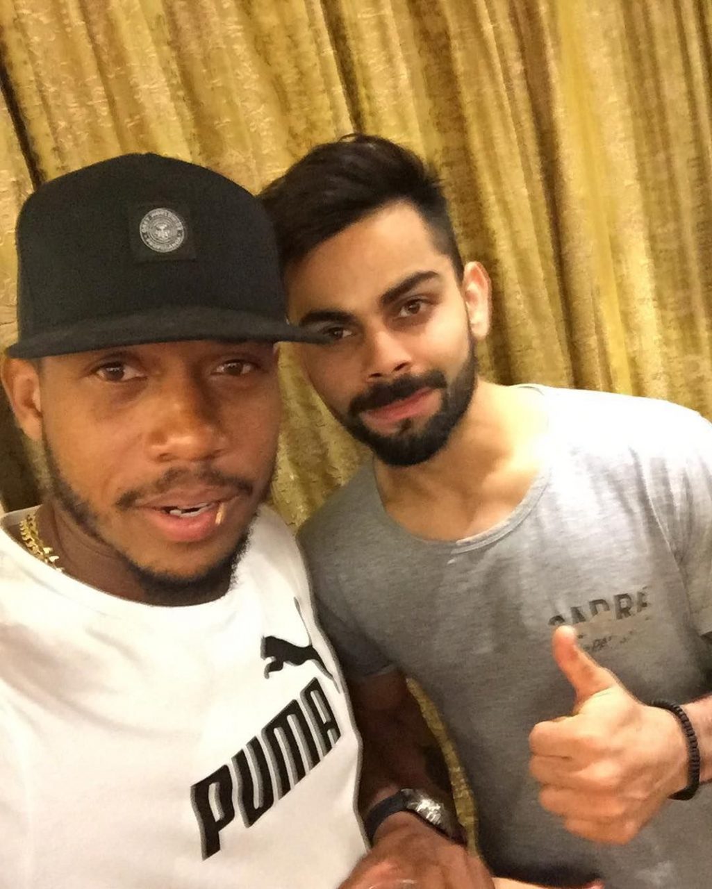 Virat Kohli And Chris Jordan Selfie Pics