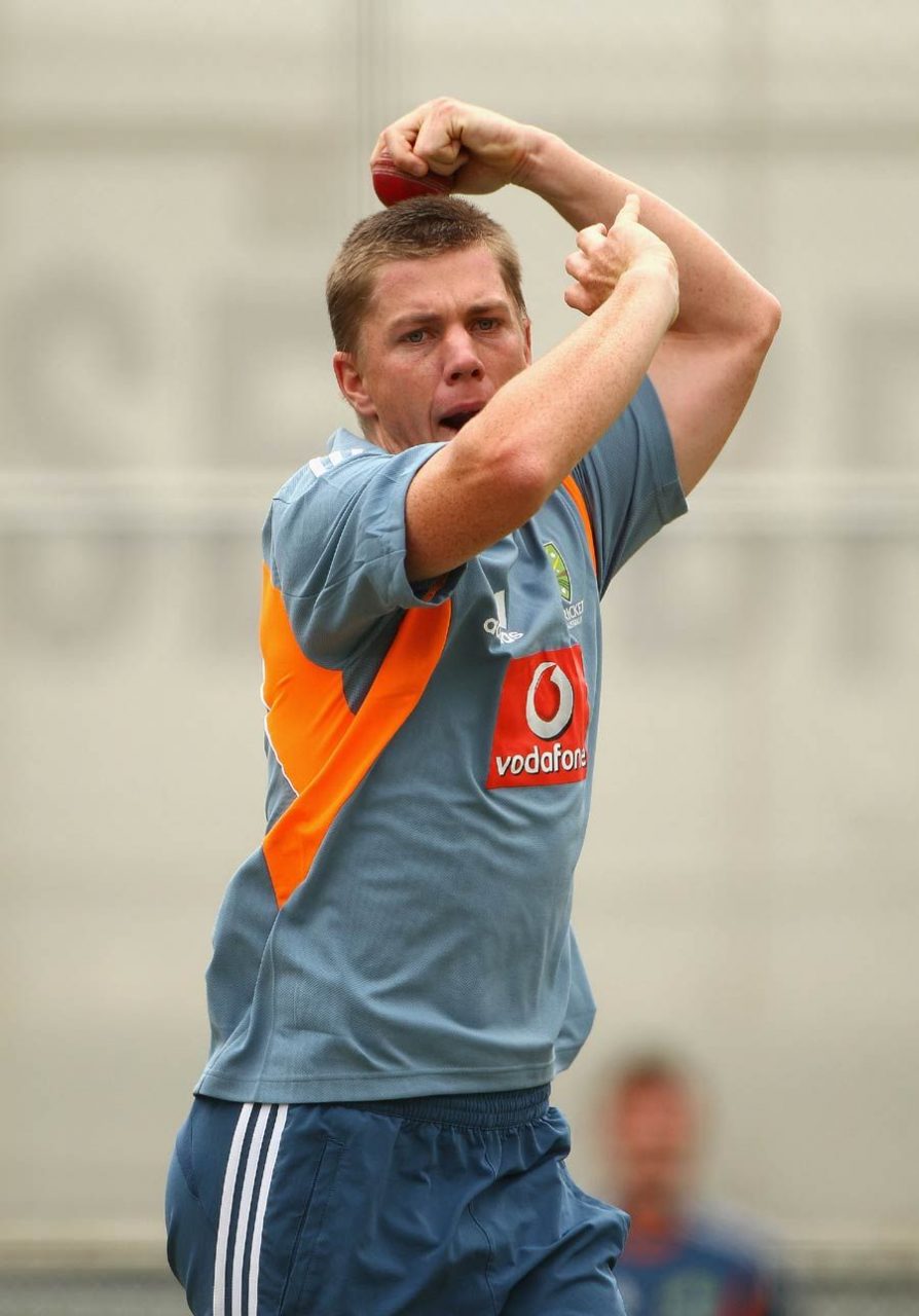 Xavier Doherty Bowls In The Nets At Practice Session