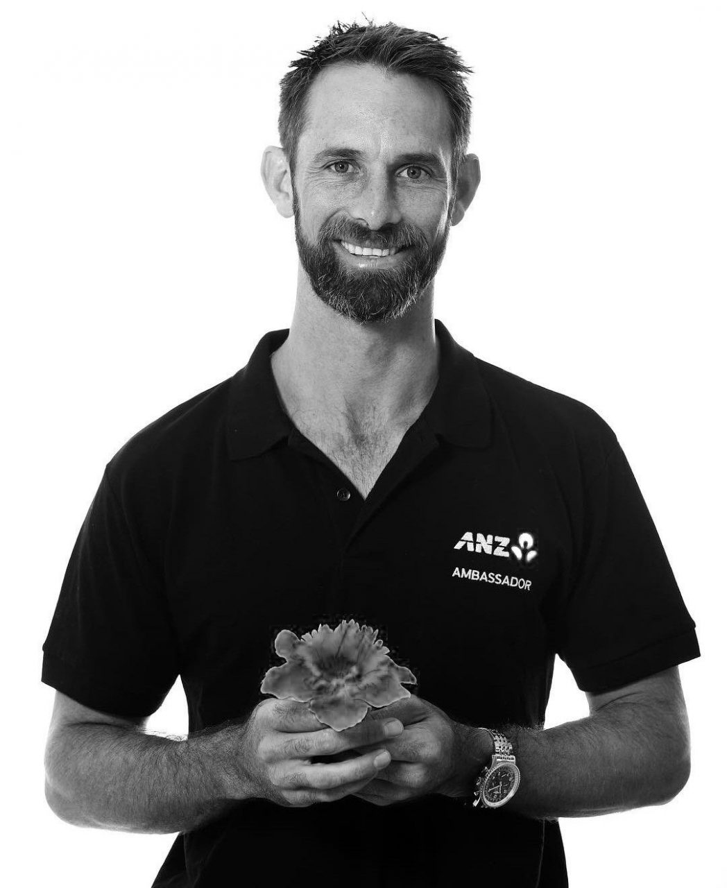 Black And White Image Of Grant Elliott