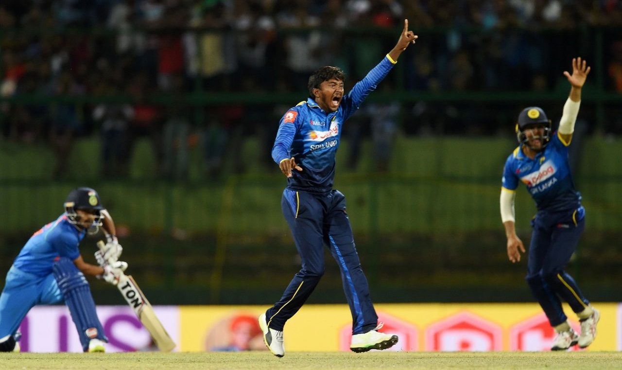 Akila Dananjaya Celebrates The Wicket