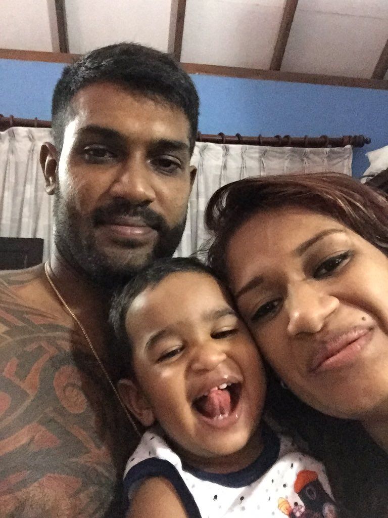 Chamara Kapugedera With His Cute Family