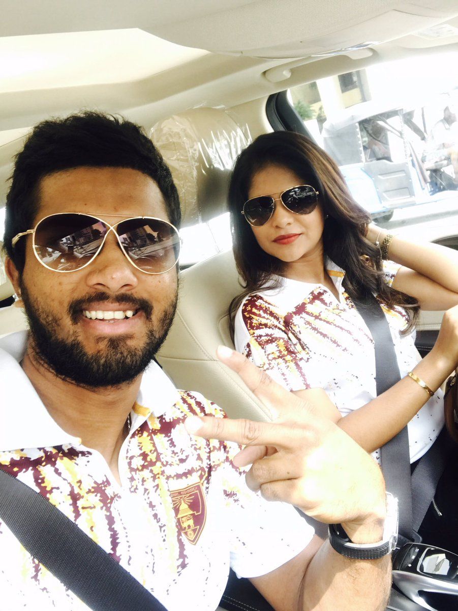 Dinesh Chandimal And His Wife Latest Selfie