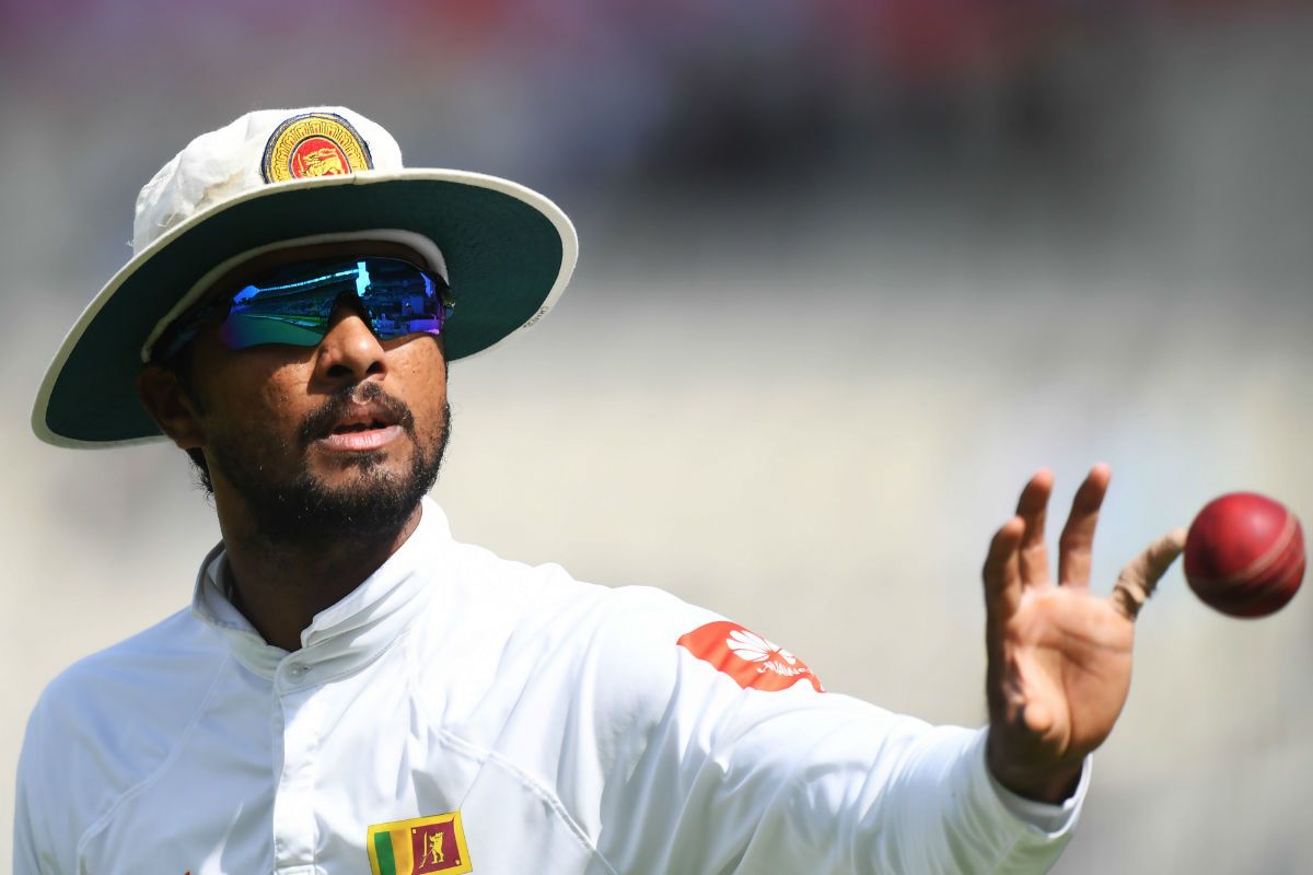 Dinesh Chandimal Receives The Ball