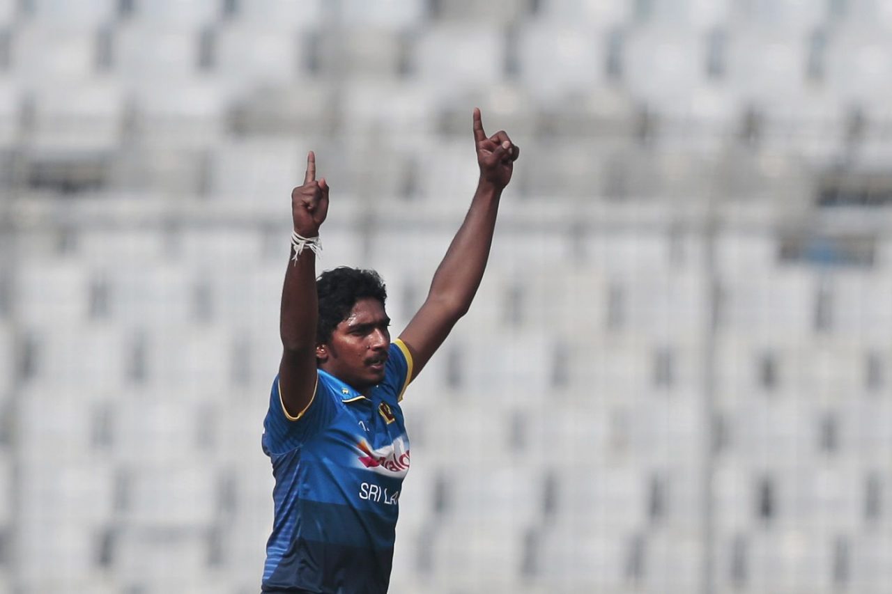 Lakshan Sandakan Appeals For Wicket