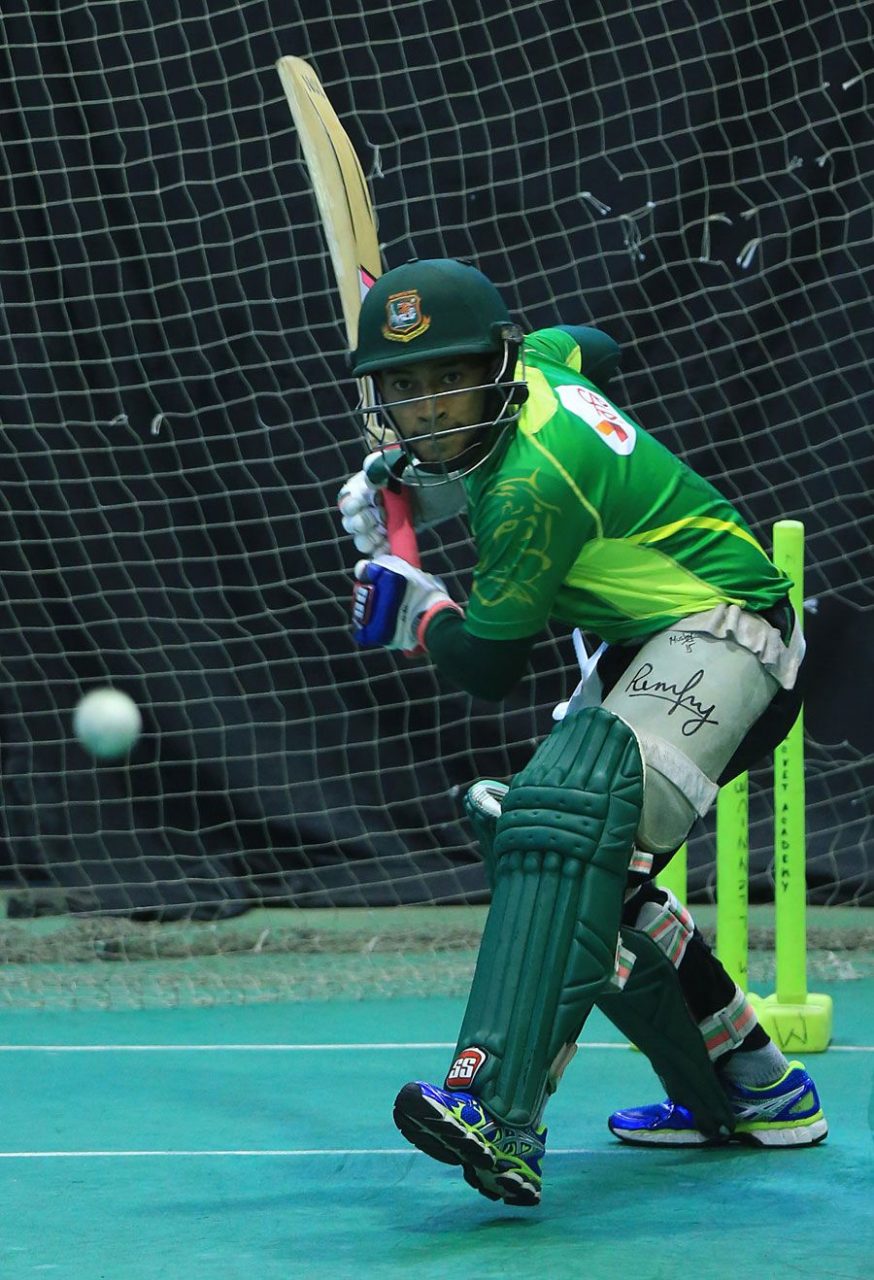 Mushfiqur Rahim Bats In The Indoor Nets