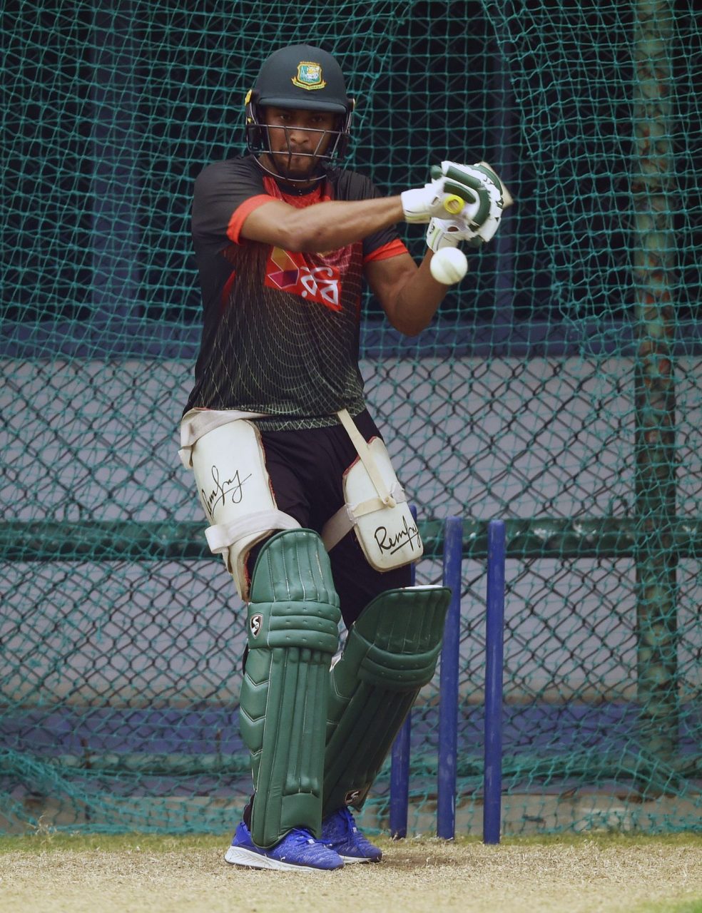 Shakib Al Hasan Bats In The Nets