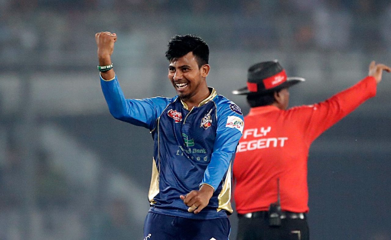 Osaddek Hossain Celebrates The Wicket